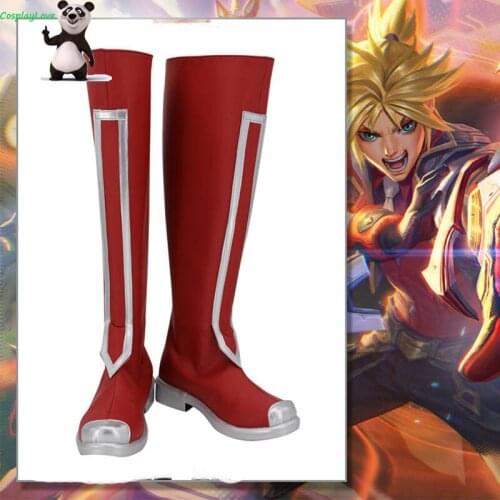 CosplayLove LOL Game Battle Academia Ezreal Cosplay Shoes Cosplay Long Boots Leather Custom Made