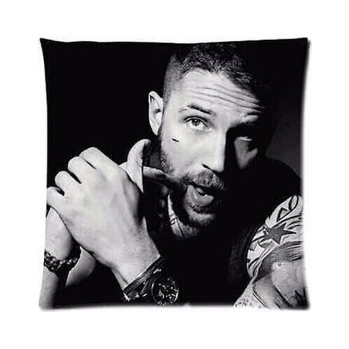 High Quality Customized New Brand Tom Hardy Zippered Throw Square Decorative Pillowcase 16x16 18x18 20x20 24x24 Inches Two Sides