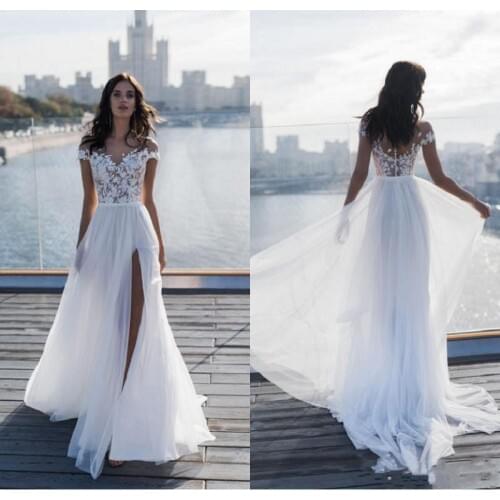 ELNORBRIDAL Summer Dresses With A Slit