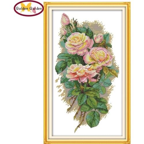GG Beautiful Vase Joy Sunday Handmade Craft Needlework Cross Stitch Set Embroidery Printed Design Cross Stitch Kits Home Decor