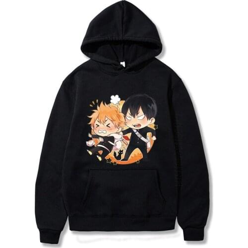 Haikyuu Japanese Popular Style Anime Funny Cartoon Daily Casual Cool Sweatshirt For Men Hinata Shoyo Hip Hop Top Tee Male
