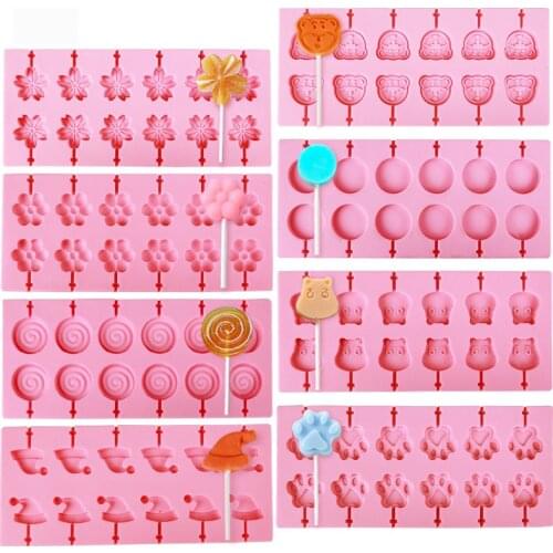 Lollipop Silicone Mold Candy Chocolate Ice Cookie Handmade Mould Kitchen Baking Gadget