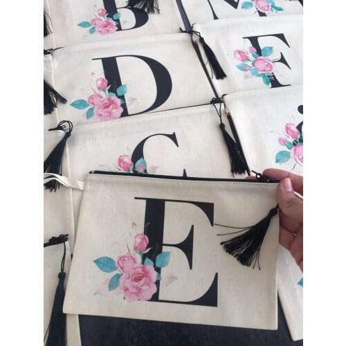 Personalized Wedding Pouch Make up Bag Bridesmaids Pouch Will You Be My Bridesmaid Favors