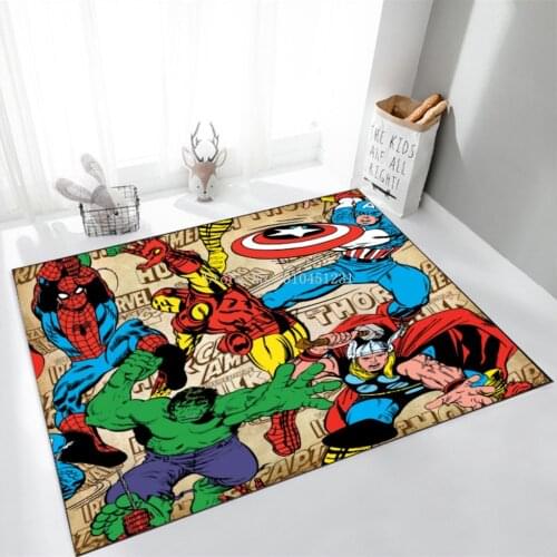 Marvel Captain America Rug Bedroom Living Room Non slip Iron Man Hulk Falcon Floor Mat Adult Kids Children Boys Game Carpet Gift
