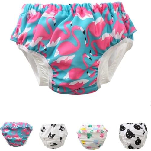 Summer Baby Boy Girls Swimming Diapers Waterproof Cloth Diapers Kids Pool Pant Reusable Washable Baby Swimming Nappies 0-4 Years