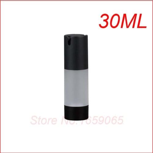 30ml matt airless vacuum pump lotion bottle with matt black Cosmetic Container Refillable Bottles