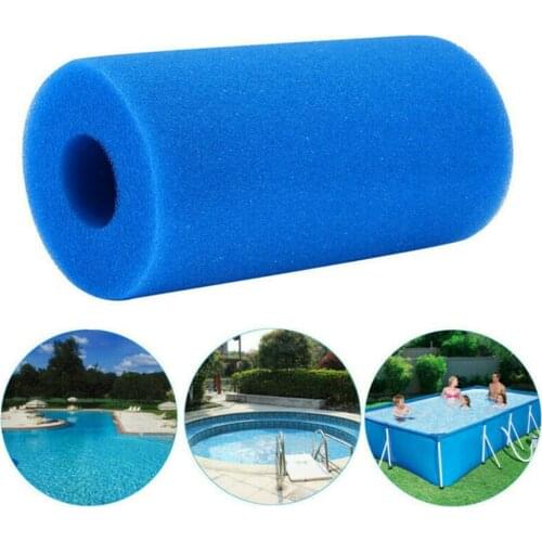 Reusable Cylindrical Swimming Pool Filters Foam Sponge Cleanser Replacement Accessories tools