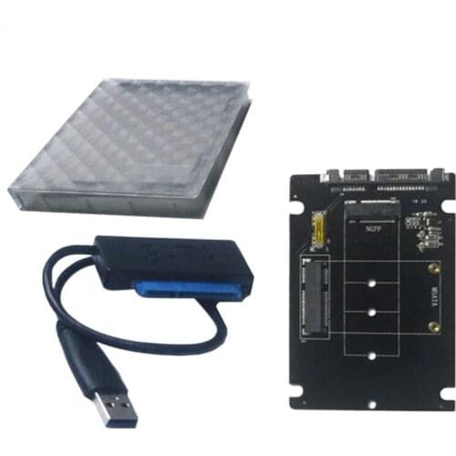 MSATA To SATA 3.0 Adapter Card USB3.0 Easy Drive Cable M.2 NGFF To SATA To USB3.0 Converter Adapter Cable