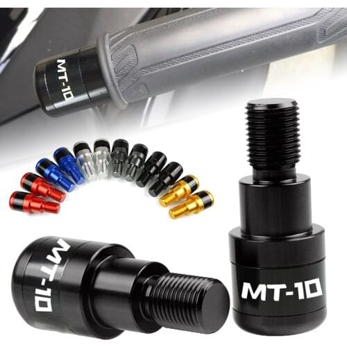 MT10 logo For Yamaha MT-10 FZ-10 MT FZ 10 MT 10 2016 2017 2018 Motorcycle CNC Handlebar Grips Slider Cap Plug Aluminum Bar End