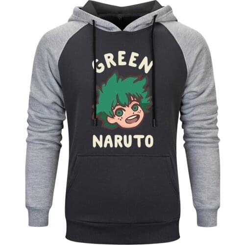 My Hero academy Mens Raglan Hooded Fashion K-pop Sweatshirts and Hoodie Outwear Tops Clothing Winter Fall New Arrival Pullovers