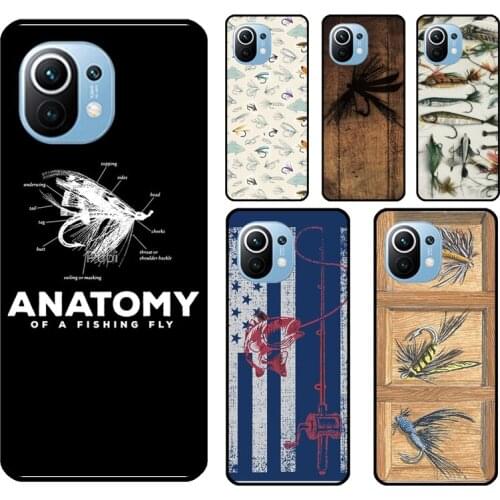 Fly Fishing Lure For POCO X3 Pro M3 F2 F3 Case For Xiaomi Mi 10T Pro Note 10 Lite Mi 11 Ultra Cover Shell