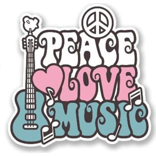 Creative Car Sticker Love Peace Music Sticker Automobile Accessories Waterproof Funny Vinyl Decal