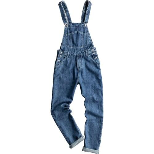 2020 new retro style overalls overalls mens trend Korean style straight pants trendy nine-point pants