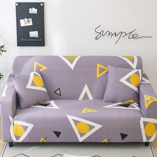 New Printed Sofa Cover Elastic Stretch Geometric Couch Cushion for Living Room Slip-resistant Sofa Protector Removable