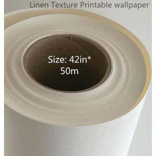 42"*50m Beautiful Linen Texture PVC printable wallpaper for wall decoration