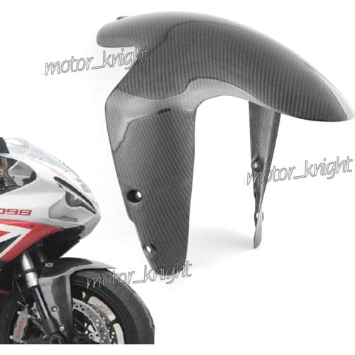 FOR DUCATI 848 1098 1198 FULL CARBON FIDER FRONT MUDGUARD FENDER IN TWILL WEAVE GLOSS FIBRE
