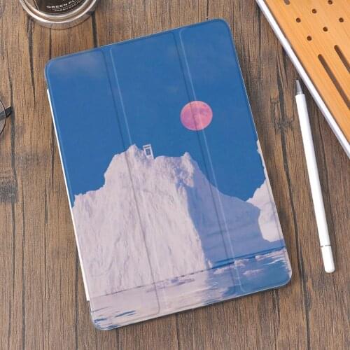 Landscape For iPad Air 4 10.9 Pro 11 2020 AIR 3 10.5 2018 9.7 7th 8th Generation Blue Case 10.2 2019 Mini 4 5 With Pencil Holder