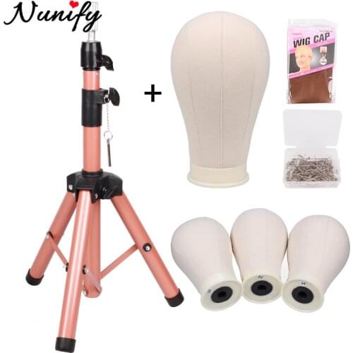 Plussign Adjustable Tripod For Mannequin Head White Styrofoam Wig Head With Tripod Wig Making Kit Manikin Head Canvas Head