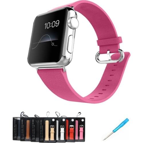 Leather Band for apple Watch White Band 38mm for apple watch 42mm Band for iwatch replacement official whole sale price hot sale