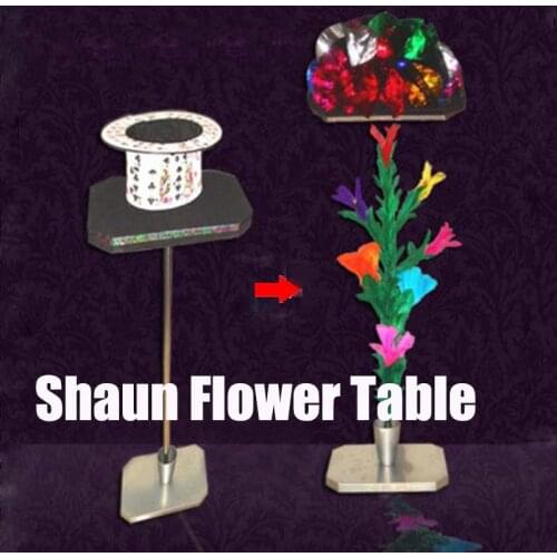 Shaun Flower Table Magic Tricks Stage Magia Illusions Gimmick Props Table To Feather Flower And Mylar Flower Magie Accessories