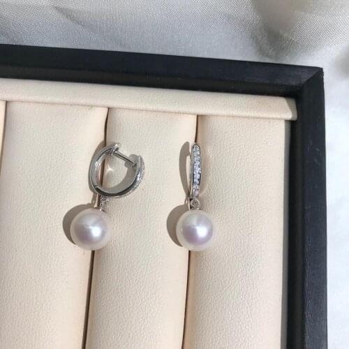 Wedding 925 Sterling Silver Earrings Findings Settings Base Mountings Parts Mounts for Coral Pearls Agate Crystal Stones Jade