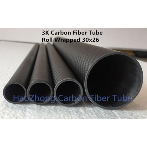 30MM OD x 26MM ID x 1000MM (1m) 100% Roll 3k Carbon Fiber tube / Tubing /pipe, wing tube Quadcopter arm Hexrcopter 30*26