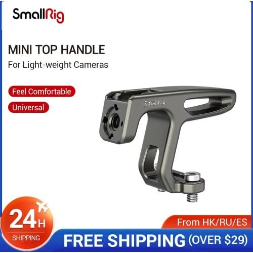 SmallRig Mini Top Handle With Cold shoe mount for for mirrorless/digital cameras/other small cameras (1/4”-20 Screws) - 2756