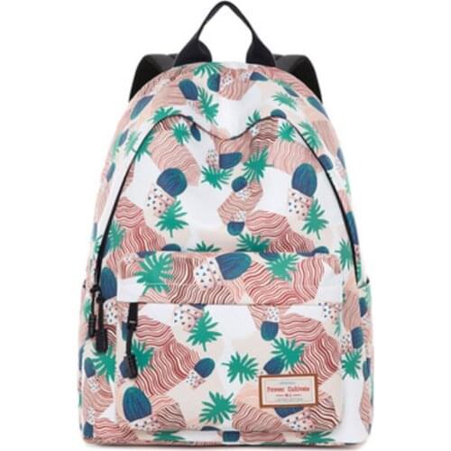 Rucksack Women Waterproof Backpack Canvas School Bags for Teenage Girls Printing Backpack Travel Bagpacks 14'' Laptop Sac A Dos