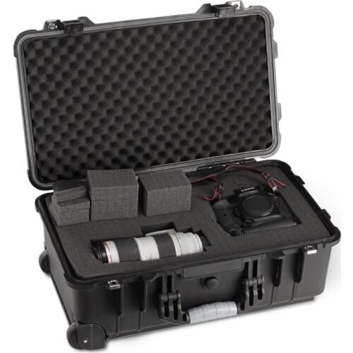 High quality Tool Case With pull Impact Resistant Safety Case Suitcase Toolbox File Box Equipment Camera Case with Pre-cut Foam