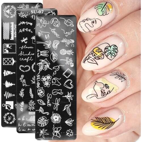 1 Pcs Nail Printing Stamping Templates Facebook Flower Small Daisy Nail Stamp Plate UV Gel Polish Transfer DIY Manicure Tools