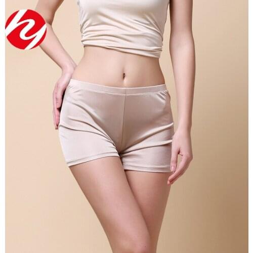 100% Real silk Women Safety Shorts Pants Soft Comfortable Cotton Boxer Seamless Panties High Waist Women Thin Safety Underwear