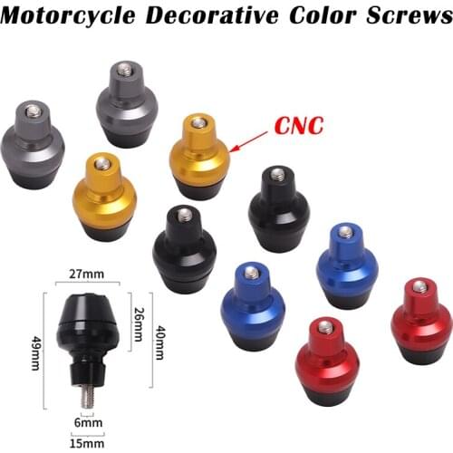 2 PCS Universal Motorcycle Modified CNC Accessories Head Screw Nut Cap Cover Decorative Parts For Yamaha Kawasaki Honda KTM