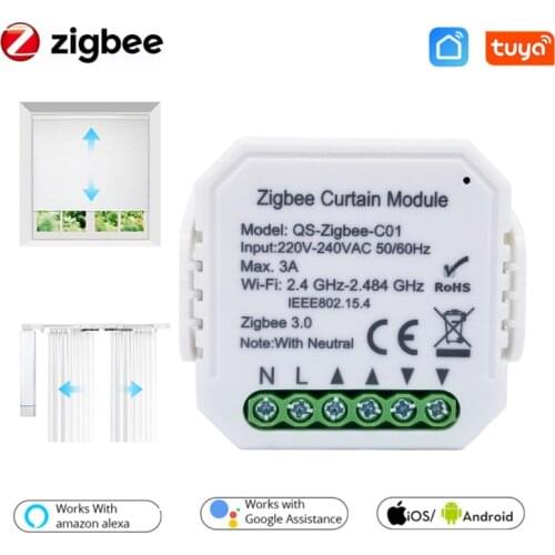 3/2/1 PCS Tuya Smart Life Zigbee Curtain Switch Module for Roller Shutter Blind Motor APP Remote Control Support Google Home