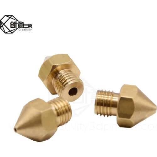 3pcs CR10S Pro Nozzles Copper 1.75MM 0.2 0.6 0.8 1.0 0.4MM extruder nozzles M6 Original Specially for 3D Printer Parts
