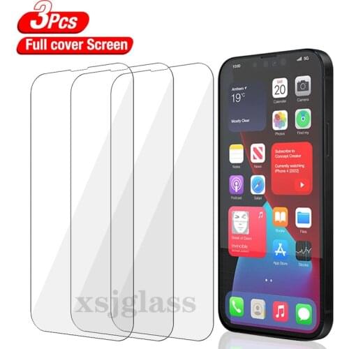 9D 3PCS Protective Glass on For iPhone 13 Pro Max 13 mini screen Tempered glass For iPhone 12 Pro Max 13 Pro Max mini Glass