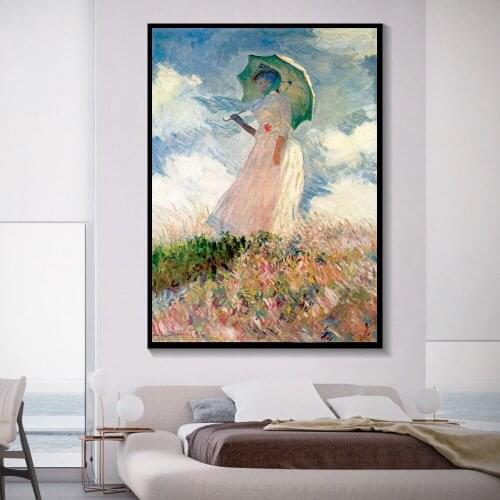 Abstract Graffiti Art Canvas Paintings On the Wall Art Posters And Prints Women Holding an Umbrella Pictures Home Wall Decor