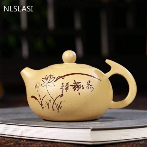 Yixing tea pot Purple Clay filter Xishi teapots Handmade beauty kettle Tea ceremony supplies Customized gifts Authentic 270ml
