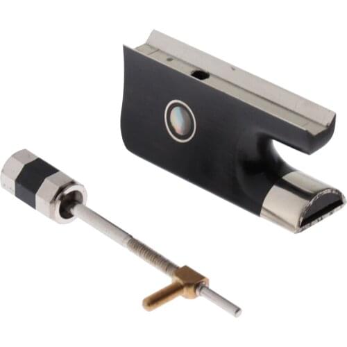 Black Carbon Fiber Cello Bow Ebony Frog for Cello Replacement Accessory