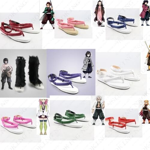 Demon Slayer: Kimetsu no Yaiba Kamado Tanjirou Nezuko Hashibira Inosuke Shinazugawa Sanemi shoes cosplay Shinazugawa Genya Boots