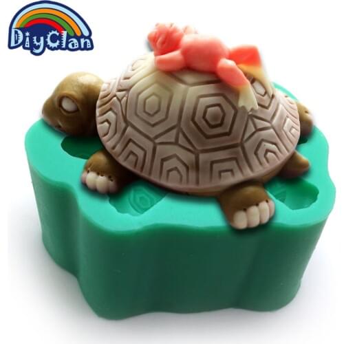 DIY Tortoise Frog Silicone Molds For Cake Pudding Jelly Chocolate Mold Chocolate Handmade Soap Mould S0403WG