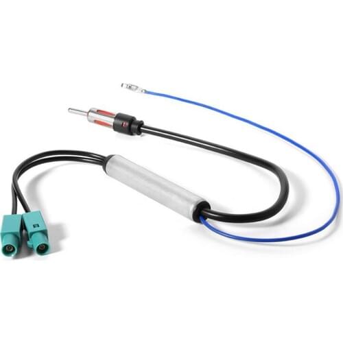 Two Fakra Male to 1 Din Universal Conversion Cable Radio Antenna interface Adapter Connector