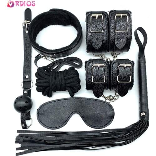 Erotic Sex Product For Adults Bdsm Bondage Set Handcuffs For Sex Game Rope Whip Gag Collar Sex Toys For Women Couples Sexy Shop