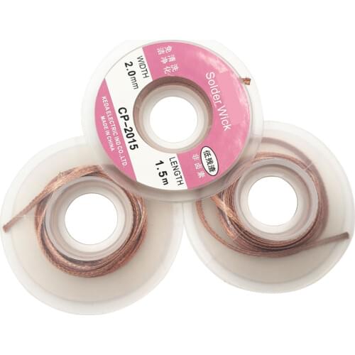 Solder wick copper desoldering braid solder remover 1.5 meter long 2.0mm wide desoldering accessory