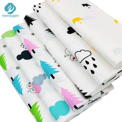 50cm*160cm Cartoon Printed Cotton Fabric For Patchwork Sewing Cushions Pillows Baby Bedding Textile DIY Handmade Crafts Material