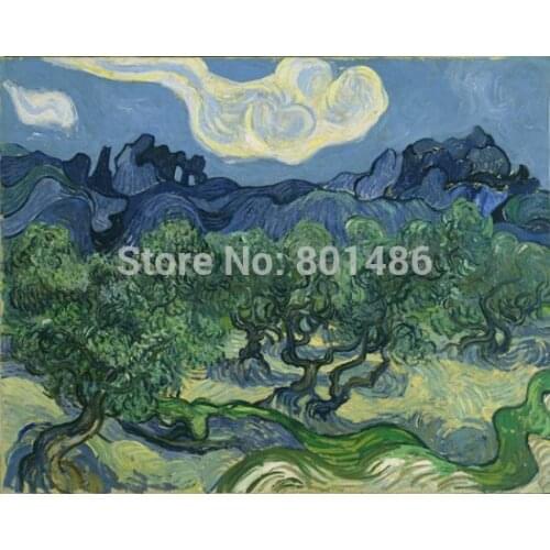 Vicent Van Gogh - Olive trees art painting print on canvas for home decoration and wall art for living room
