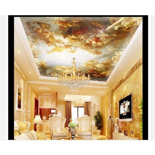 Customized 3d wallpaper 3d ceiling wallpaper murals garden of Eden paradise portrait zenith ceiling 3d room wallpaper