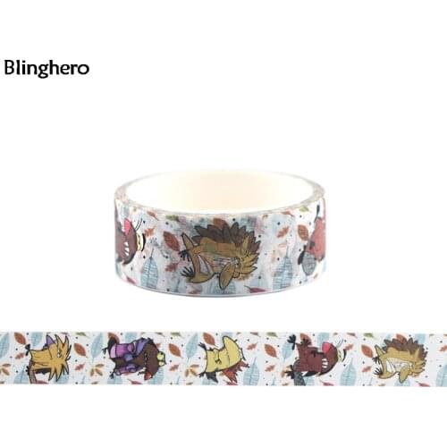 Blinghero Funny Animal 15mmX5m Cartoon Tape Stickers DIY Adhesive Tapes Funny Stationery Tapes Decal Masking Tape BH0138