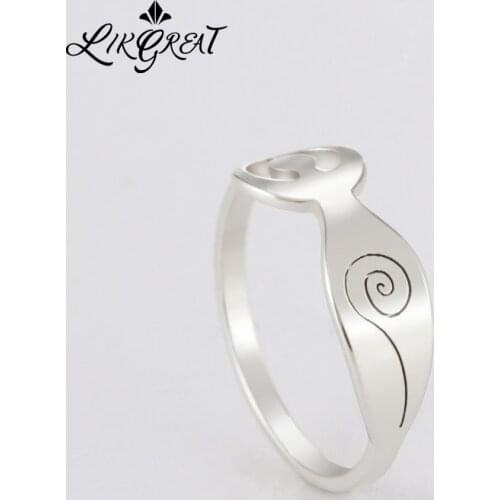 2021 Stainless Steel Moon Goddess Fertility Talisman Rings Rose Gold Plated Women Finger Ring Pegan Goddess Mother Earth Jewelry