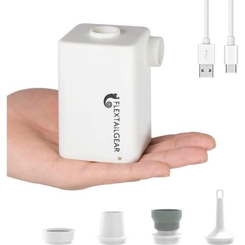 MAX Pump Plus Rechargeable Waterproof Air Pump Compressor with Battery Quick Inflate Deflate for Hiking Camping Floats/Air Bed