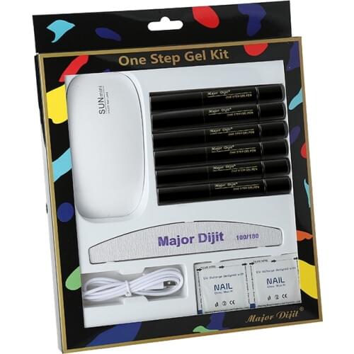 Manicure Set With Lamp Nail Kit UV LED Lamp For Nail Art Sets 6pcs 5ml One Step Gel Nail Polish Set Tools For Manicure